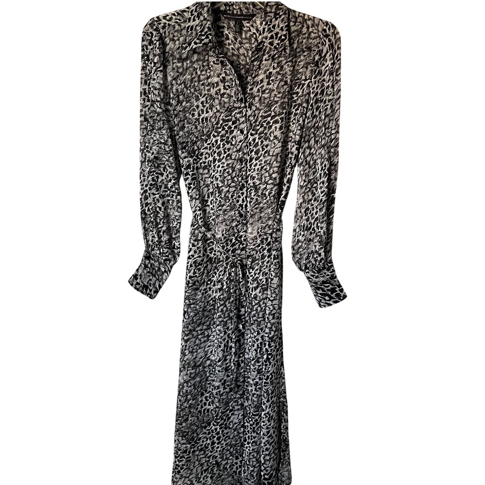 White House Black Market‎ Sheer Leopard Print Midi Dress, 4